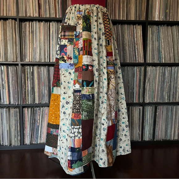 patchpixie Dresses & Skirts - Handmade hippie patchwork skirt festival pocket vintage